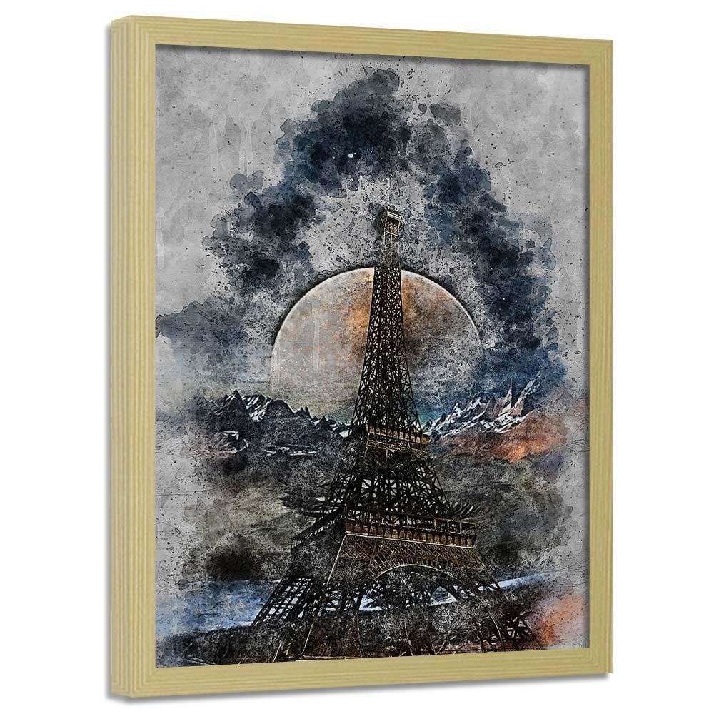 Glezna bēšā rāmī - Eiffel Tower  Home Trends DECO