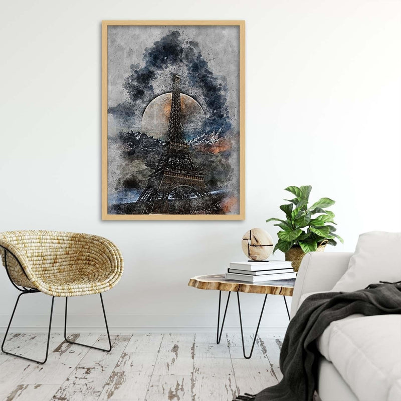Glezna bēšā rāmī - Eiffel Tower  Home Trends DECO