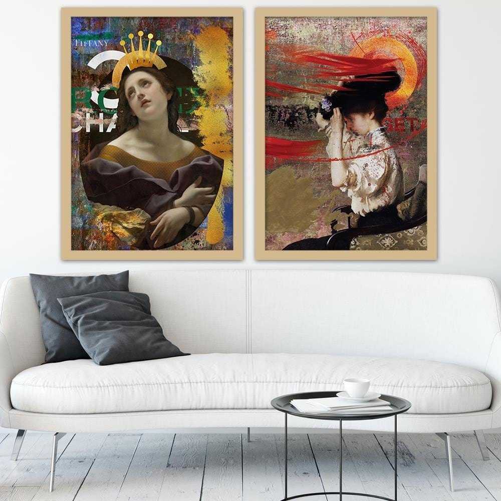 Glezna bēšā rāmī - Fashion Artwork  Home Trends DECO