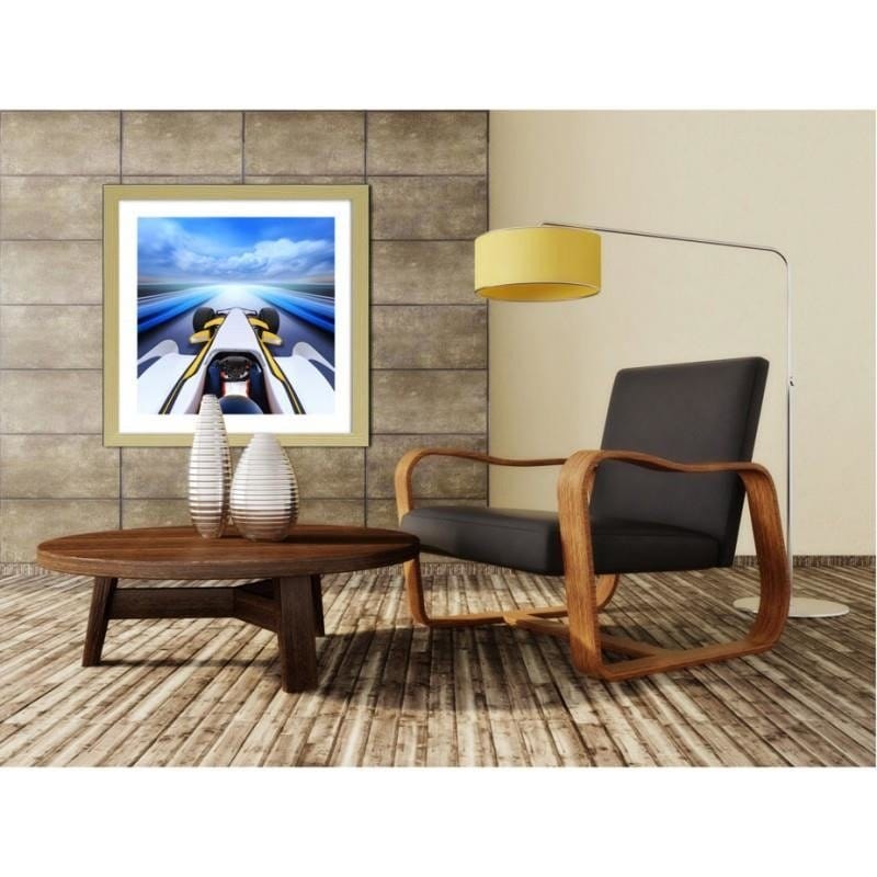Glezna bēšā rāmī - Formula on the racetrack  Home Trends DECO