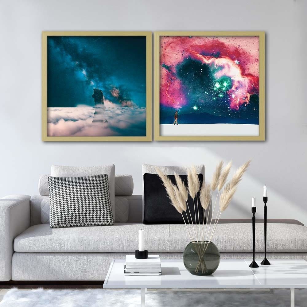 Glezna bēšā rāmī - Galactic Walk  Home Trends DECO