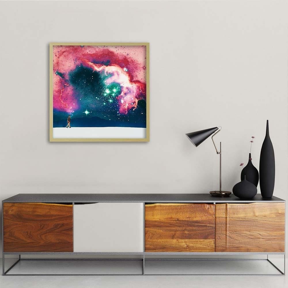 Glezna bēšā rāmī - Galactic Walk  Home Trends DECO