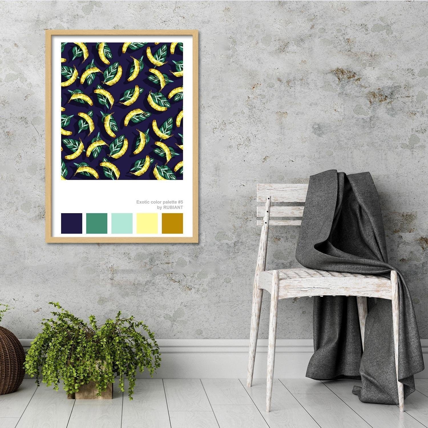 Glezna bēšā rāmī - Giclée Print Yellow  Home Trends DECO