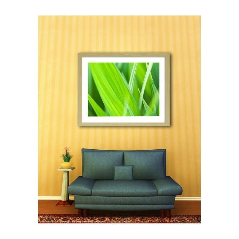 Glezna bēšā rāmī - Grass leaves  Home Trends DECO