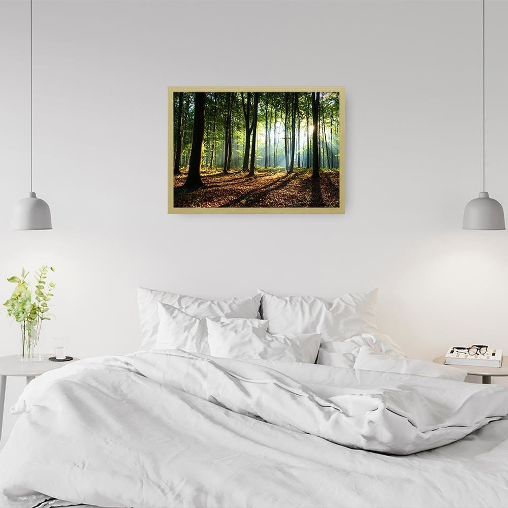 Glezna bēšā rāmī - Green Forest  Home Trends DECO