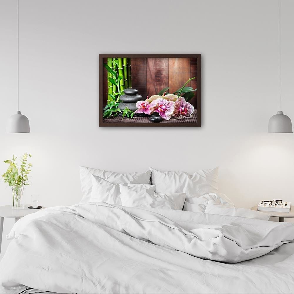 Glezna brūnā rāmī - Zen Motif  Home Trends DECO