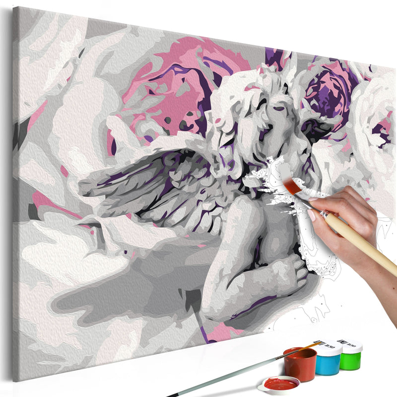 Glezna izkrāso pēc cipariem - Angel (60x40 cm) Artgeist