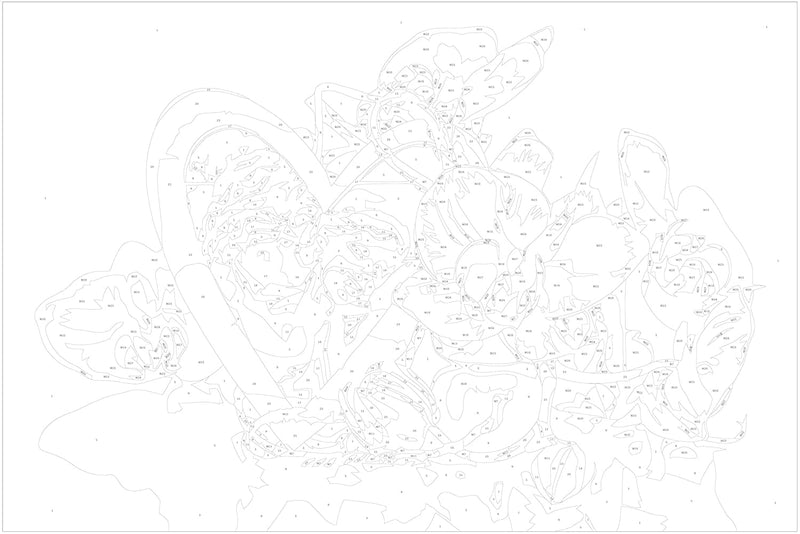 Glezna izkrāso pēc cipariem - Angels (Heart & Pink Orchid) 60x40 cm Artgeist