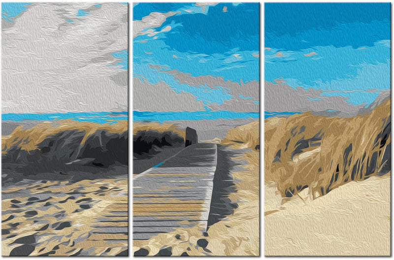 Glezna izkrāso pēc cipariem - Beach (Blue Sky) 60x40 cm Artgeist