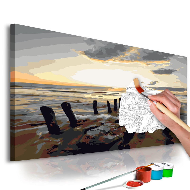 Glezna izkrāso pēc cipariem - Beach (Sunrise) 60x40 cm Artgeist
