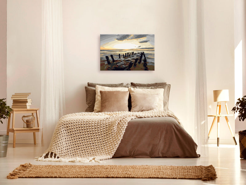 Glezna izkrāso pēc cipariem - Beach (Sunrise) 60x40 cm Artgeist