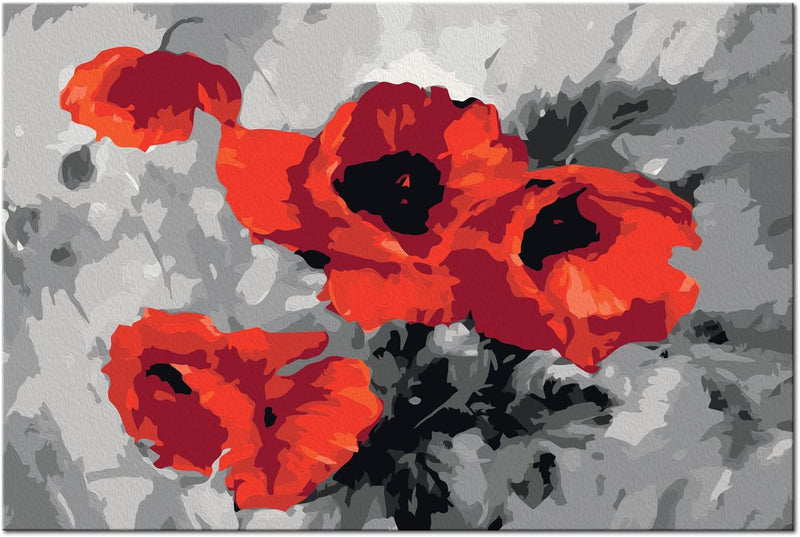 Glezna izkrāso pēc cipariem - Bouquet of Poppies 60x40 cm Artgeist