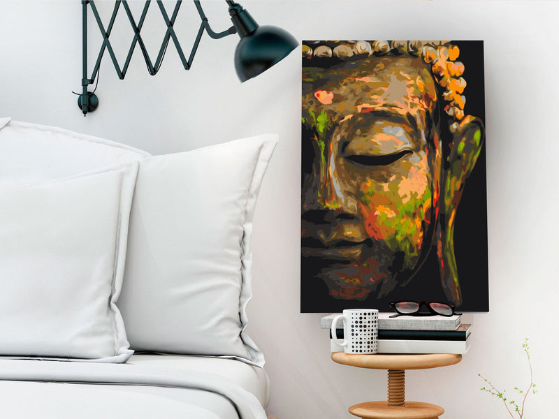 Glezna izkrāso pēc cipariem - Buddha in the Shade 40x60 cm Artgeist