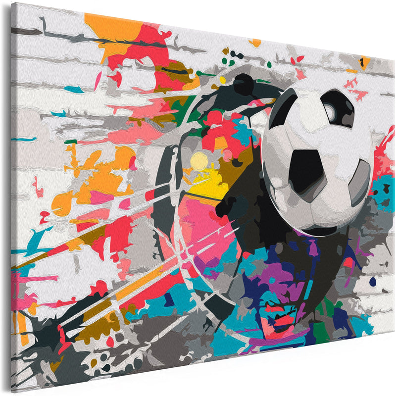 Glezna izkrāso pēc cipariem - Colourful Ball 60x40 cm Artgeist