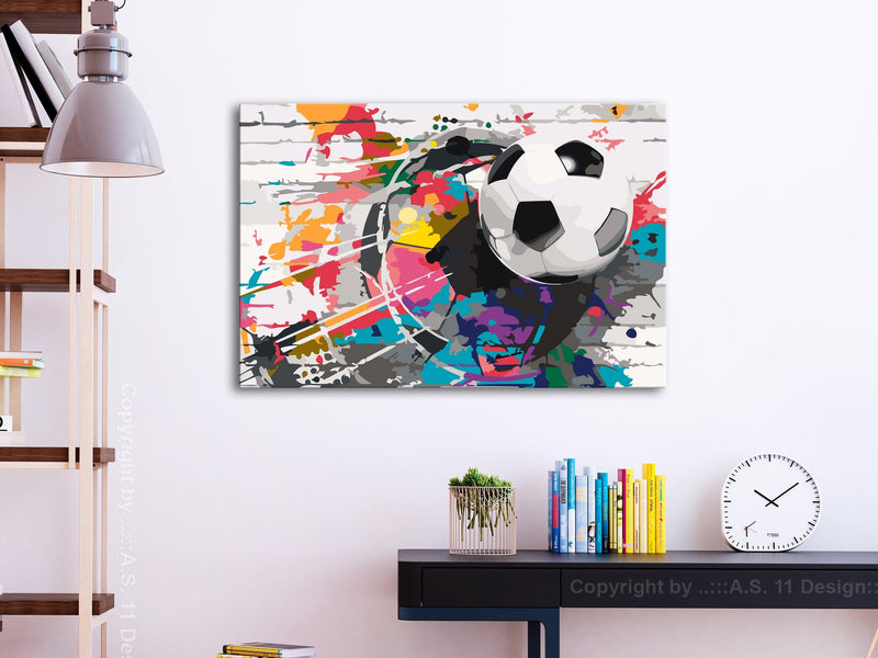 Glezna izkrāso pēc cipariem - Colourful Ball 60x40 cm Artgeist