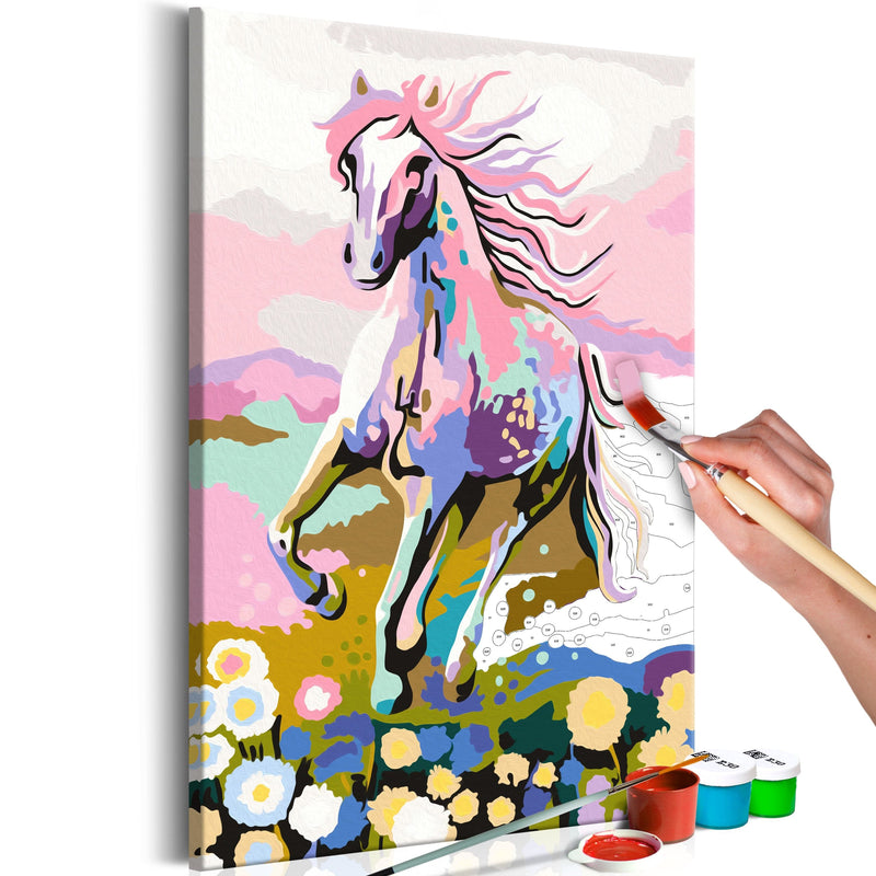 Glezna izkrāso pēc cipariem - Fairytale Horse 40x60 cm Artgeist