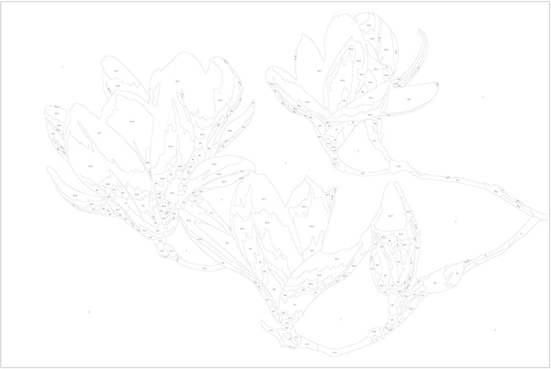 Glezna izkrāso pēc cipariem - Floral Twig 60x40 cm Artgeist