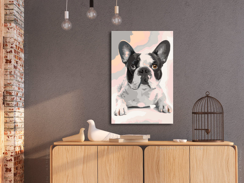 Glezna izkrāso pēc cipariem - French Bulldog 40x60 cm Artgeist