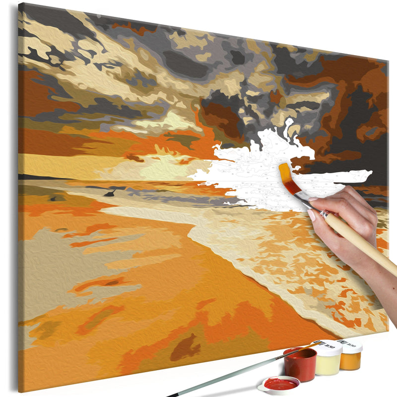 Glezna izkrāso pēc cipariem - Golden Beach 60x40 cm Artgeist