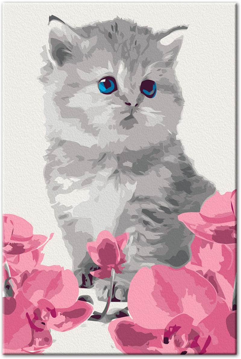 Glezna izkrāso pēc cipariem - Kitty Cat 40x60 cm Artgeist