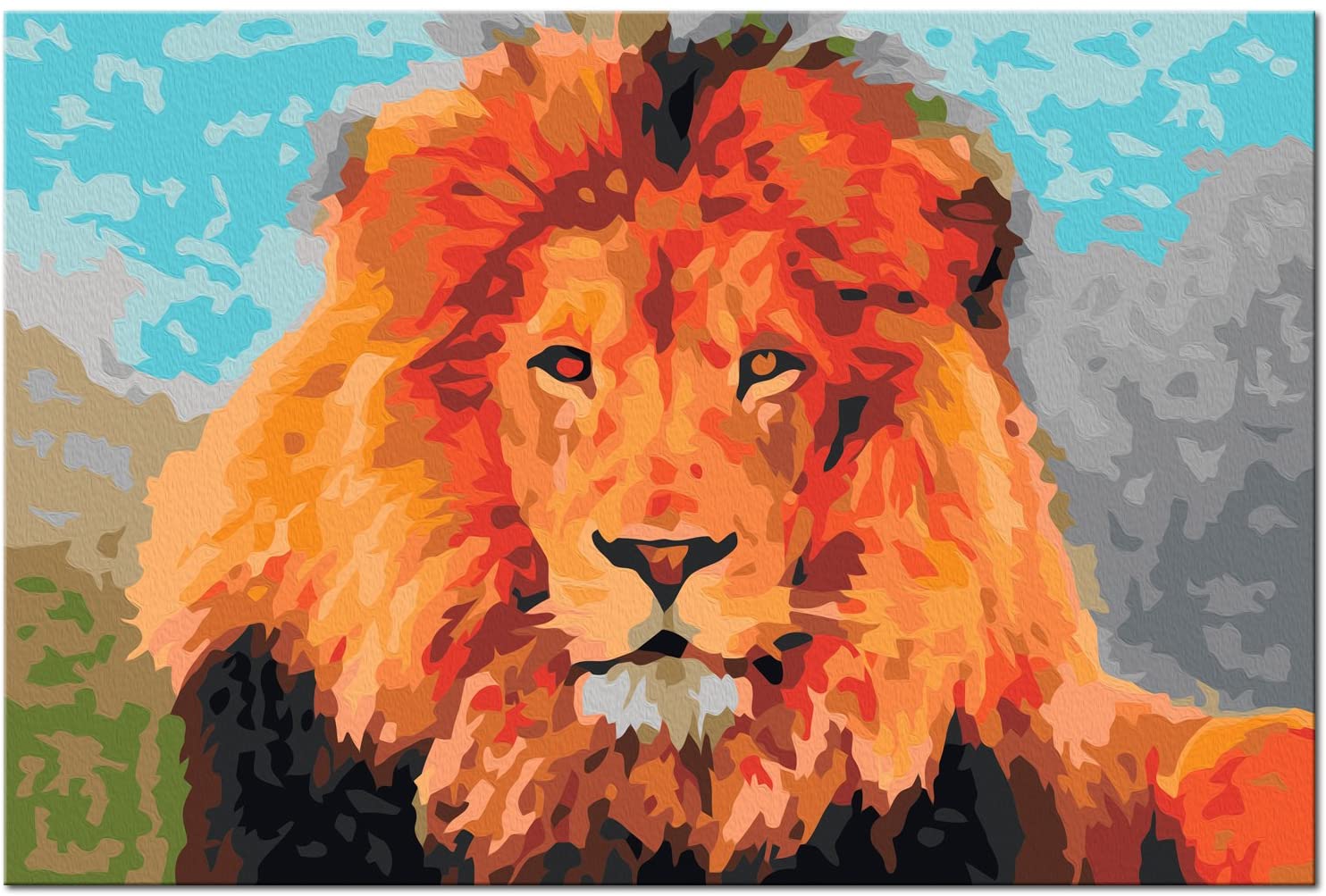 Glezna izkrāso pēc cipariem - Lion 60x40 cm Artgeist