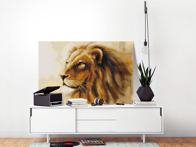 Glezna izkrāso pēc cipariem - Lion King 60x40 cm Artgeist