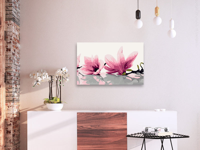 Glezna izkrāso pēc cipariem - Magnolia (60x40 cm) Artgeist