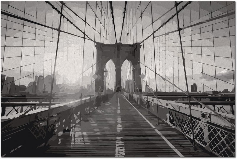 Glezna izkrāso pēc cipariem - New York Bridge 60x40 cm Artgeist