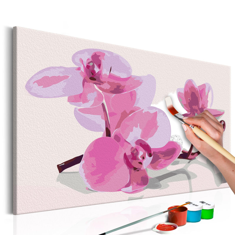 Glezna izkrāso pēc cipariem - Orchid Flowers 60x40 cm Artgeist