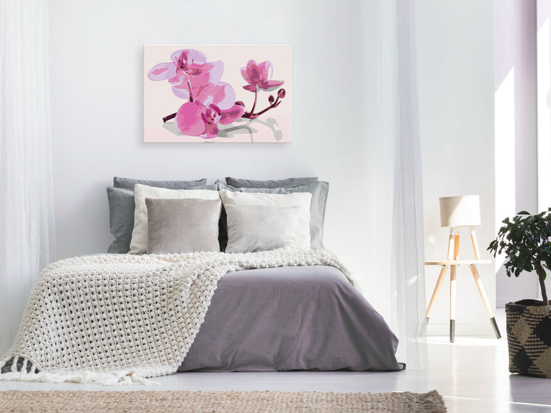Glezna izkrāso pēc cipariem - Orchid Flowers 60x40 cm Artgeist