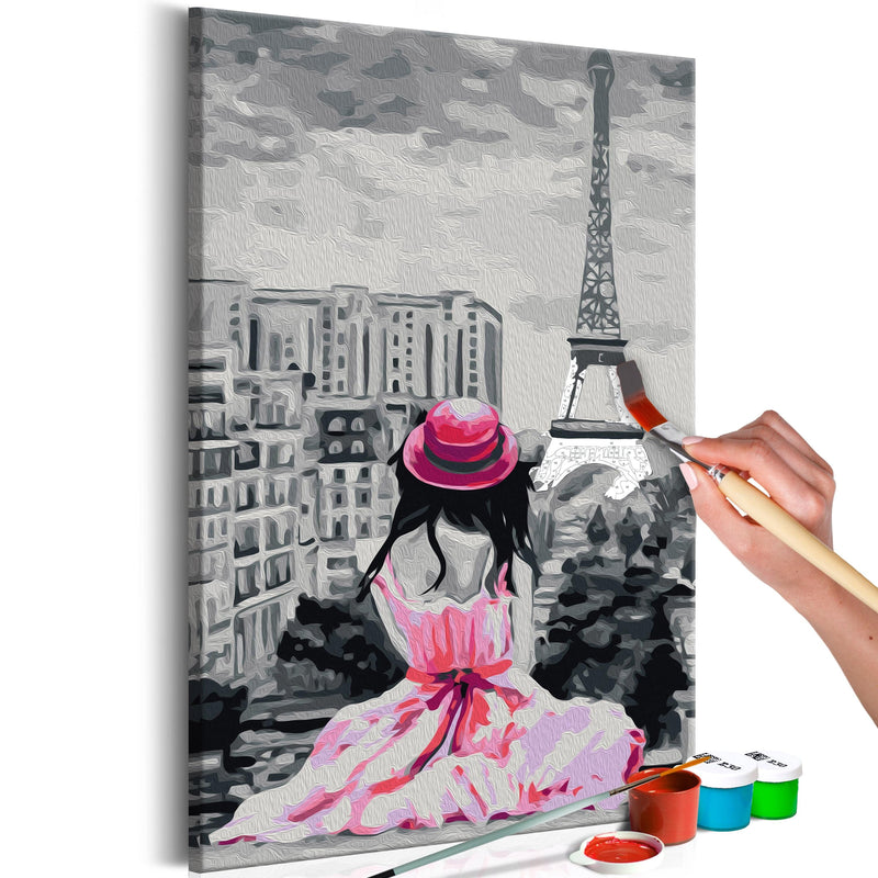Glezna izkrāso pēc cipariem - Paris - Eiffel Tower View 40x60 cm Artgeist