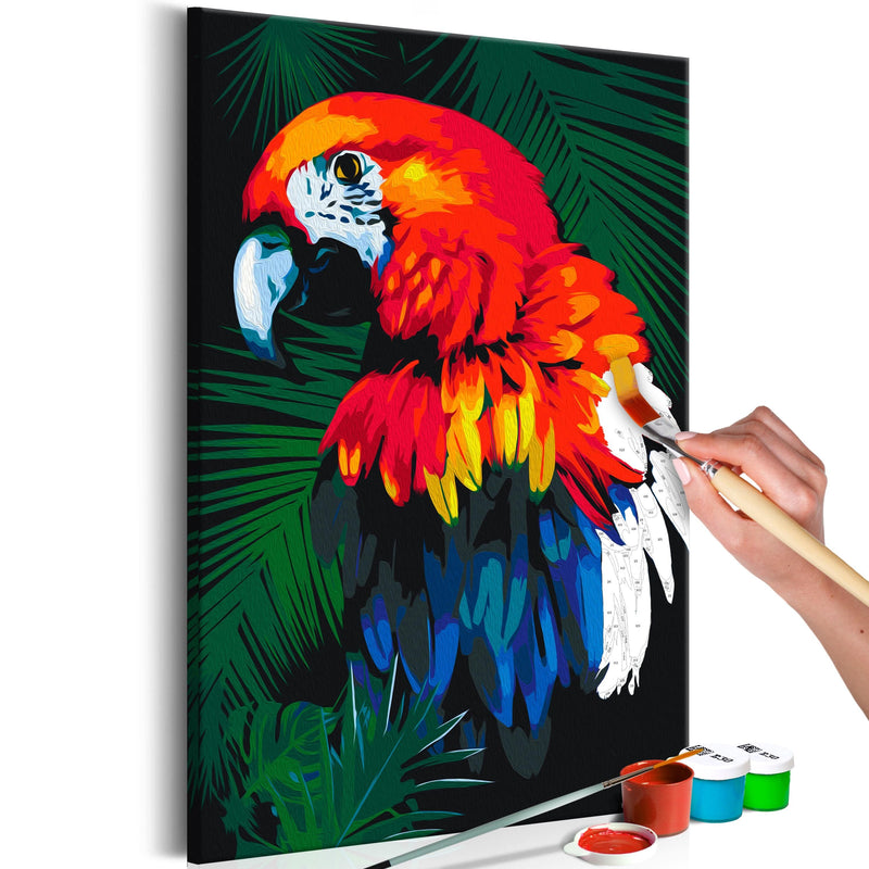 Glezna izkrāso pēc cipariem - Parrot 40x60 cm Artgeist