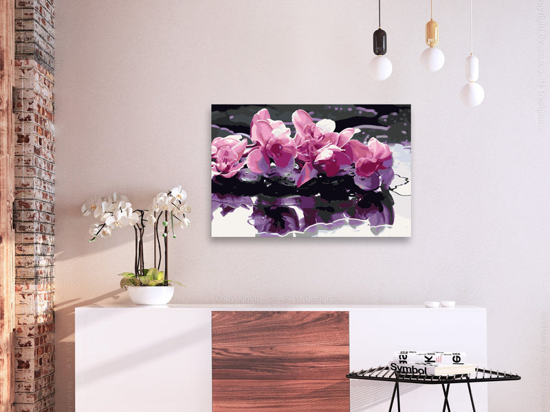 Glezna izkrāso pēc cipariem - Purple Orchid 60x40 Artgeist