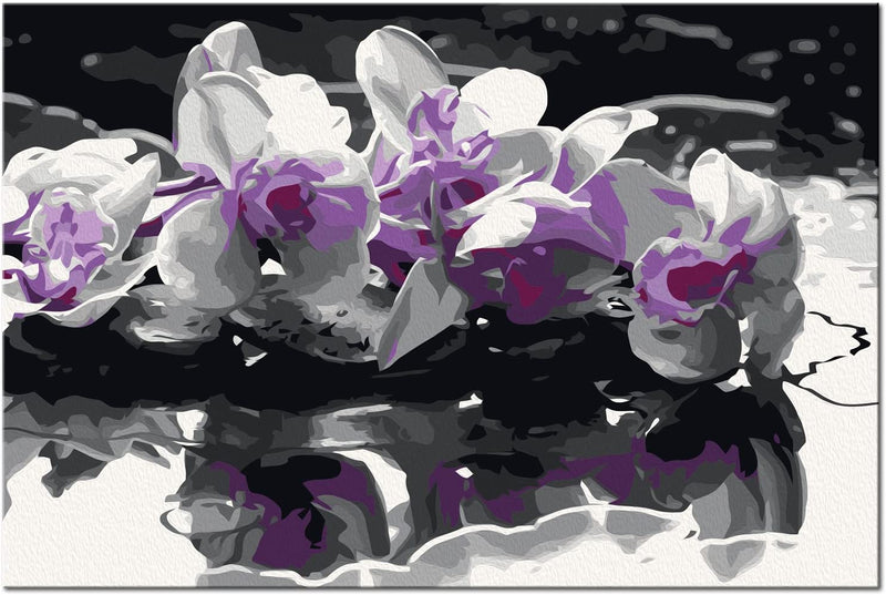 Glezna izkrāso pēc cipariem - Purple Orchid 60x40 cm Artgeist