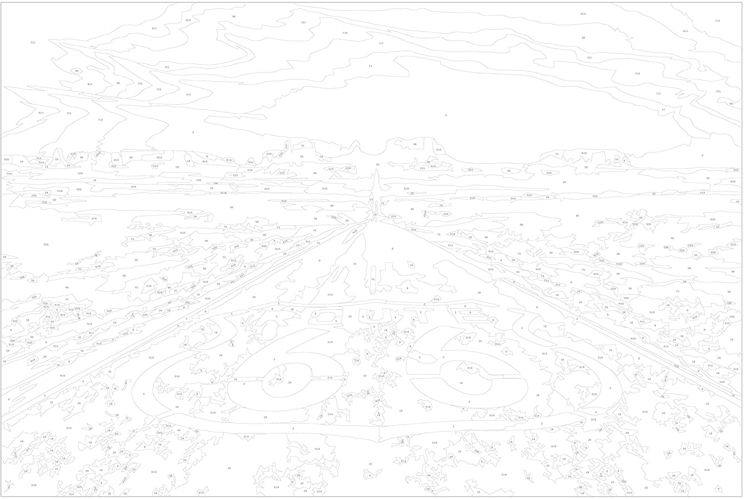 Glezna izkrāso pēc cipariem - Route 66 (60x40 cm) Artgeist