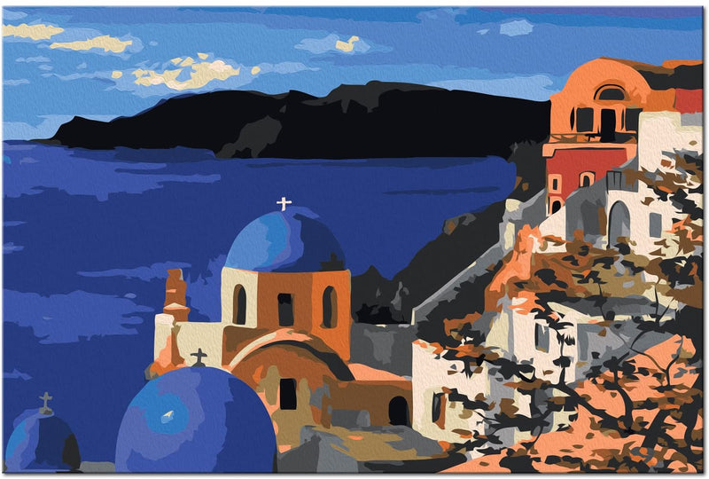 Glezna izkrāso pēc cipariem - Santorini 60x40 cm Artgeist