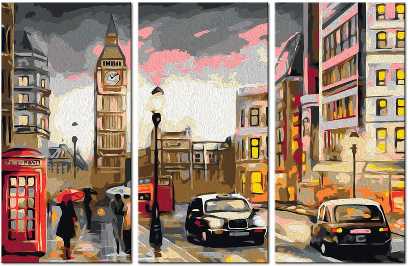 Glezna izkrāso pēc cipariem - Streets Of London 60x40 cm Artgeist