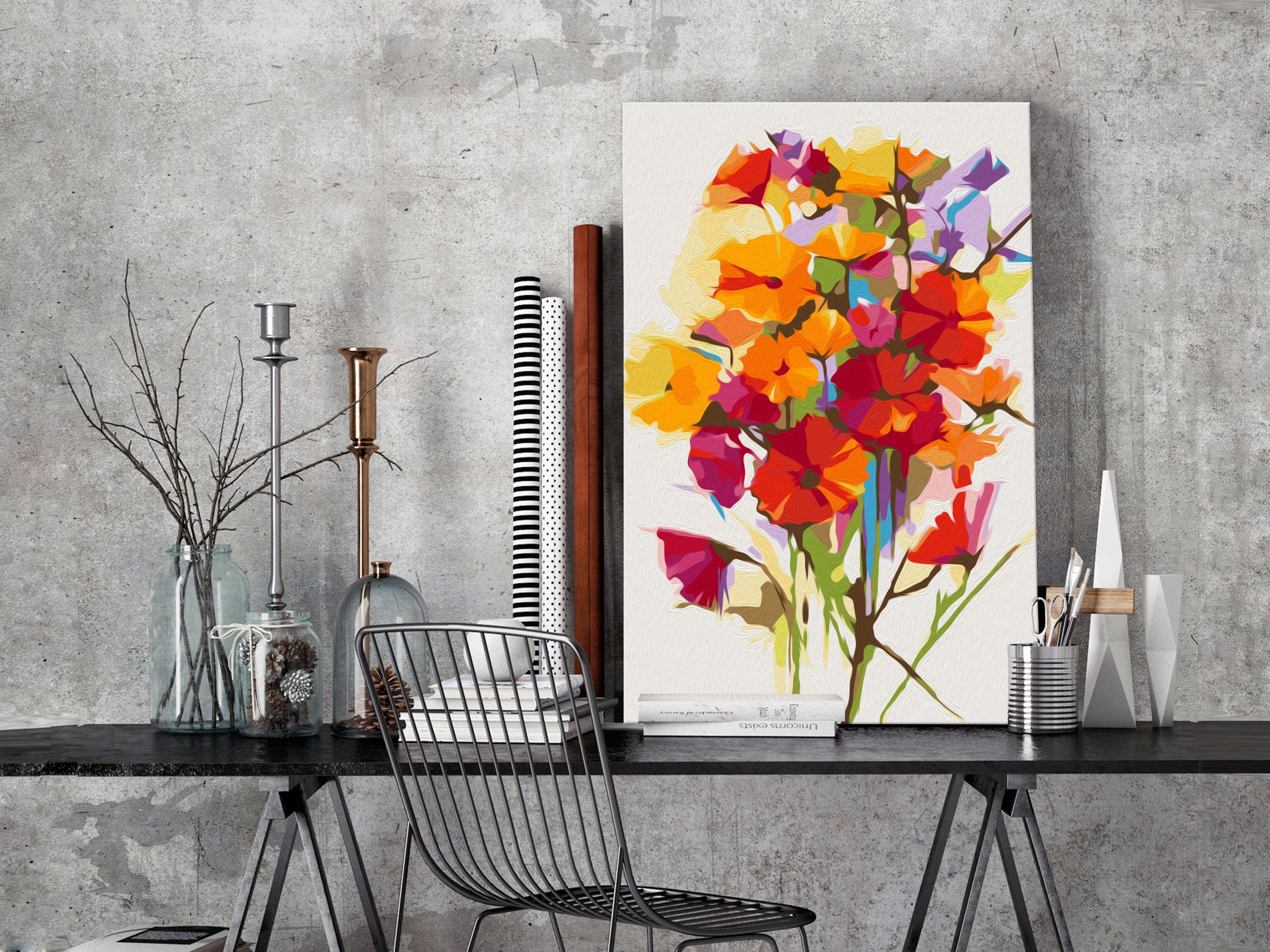 Glezna izkrāso pēc cipariem - Summer Flowers 40x60 cm Artgeist