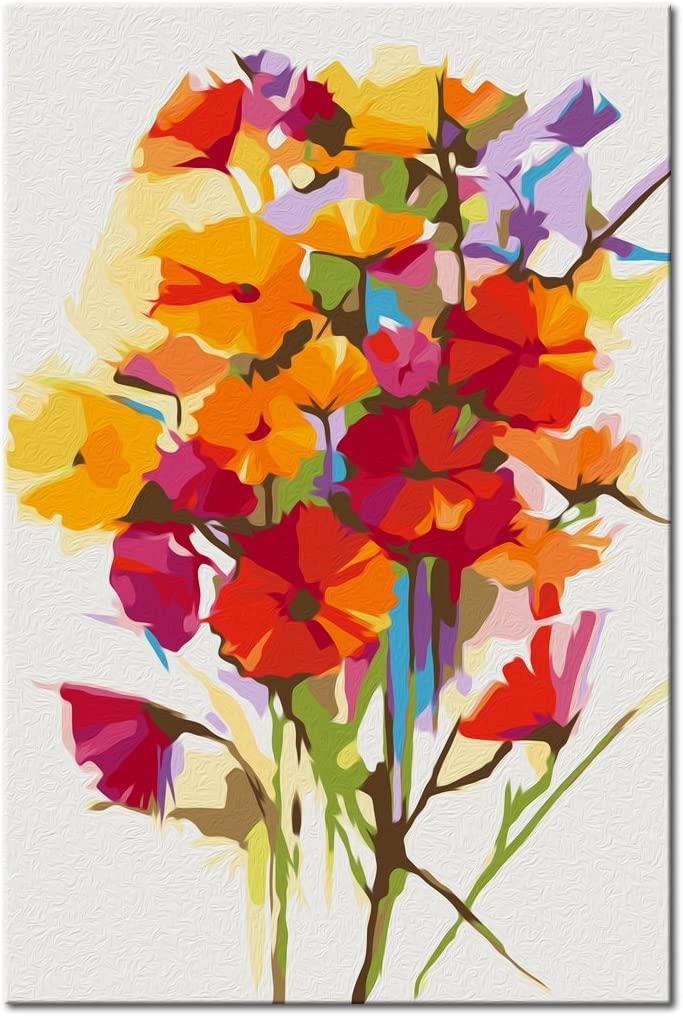 Glezna izkrāso pēc cipariem - Summer Flowers 40x60 cm Artgeist