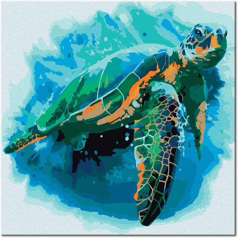 Glezna izkrāso pēc cipariem - Turtle 40x40 cm Artgeist