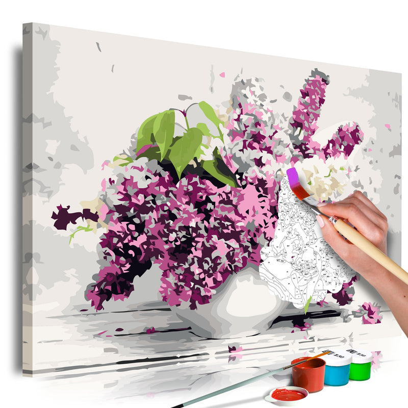 Glezna izkrāso pēc cipariem - Vase and Flowers 60x40 cm Artgeist