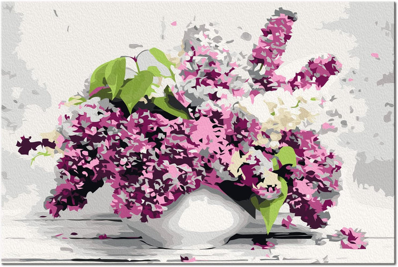 Glezna izkrāso pēc cipariem - Vase and Flowers 60x40 cm Artgeist