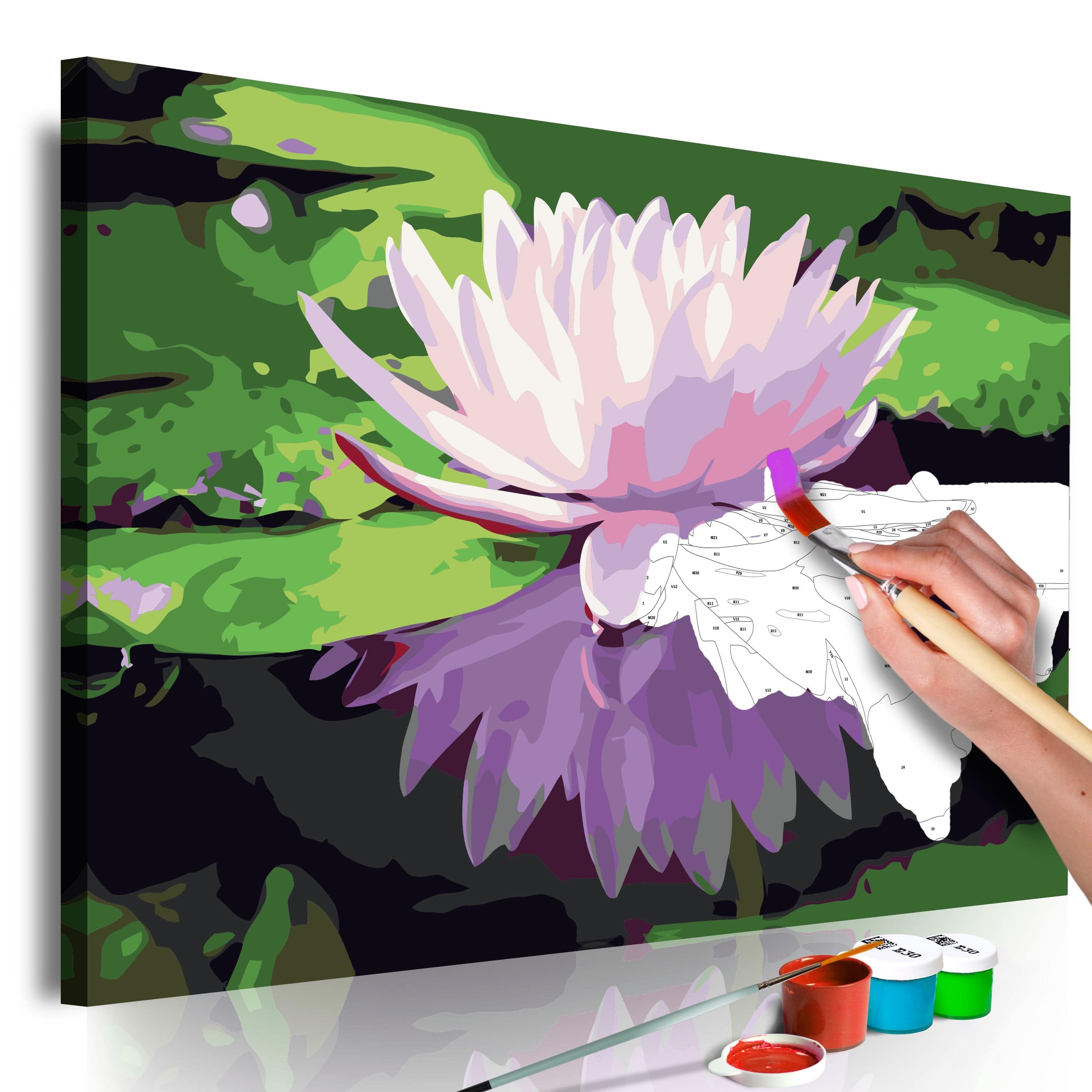 Glezna izkrāso pēc cipariem - Water Lily 60x40 cm Artgeist