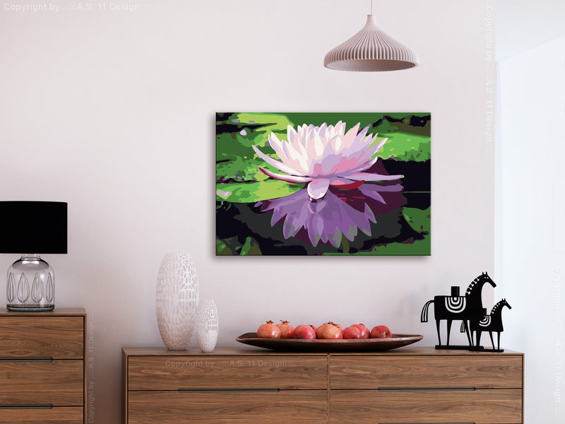 Glezna izkrāso pēc cipariem - Water Lily 60x40 cm Artgeist