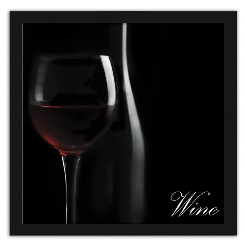 Glezna melnā rāmī - A glass of red wine  Home Trends
