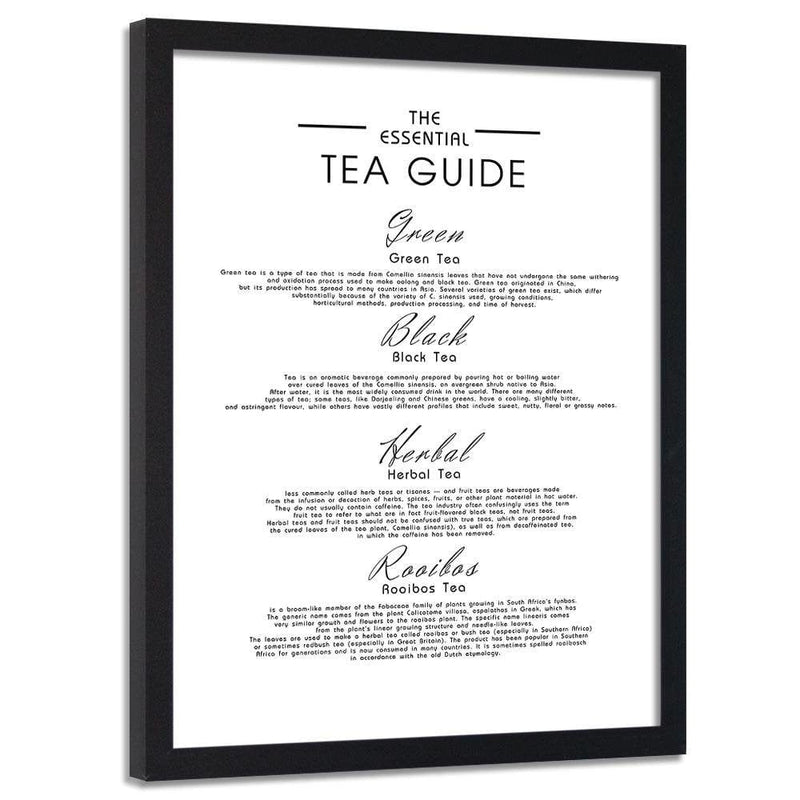 Glezna melnā rāmī - A Guide To Tea  Home Trends