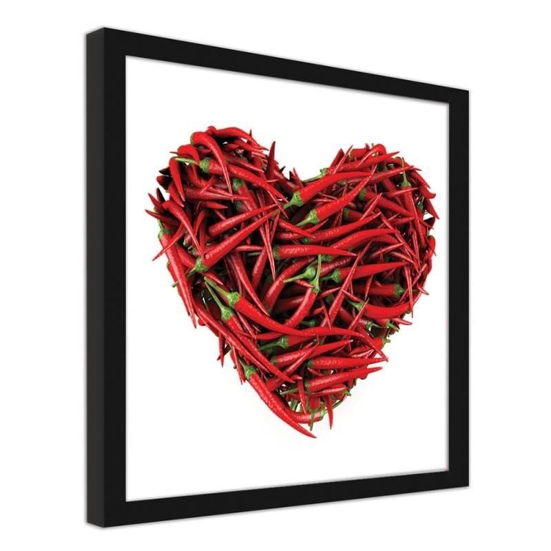 Glezna melnā rāmī - A spicy heart  Home Trends