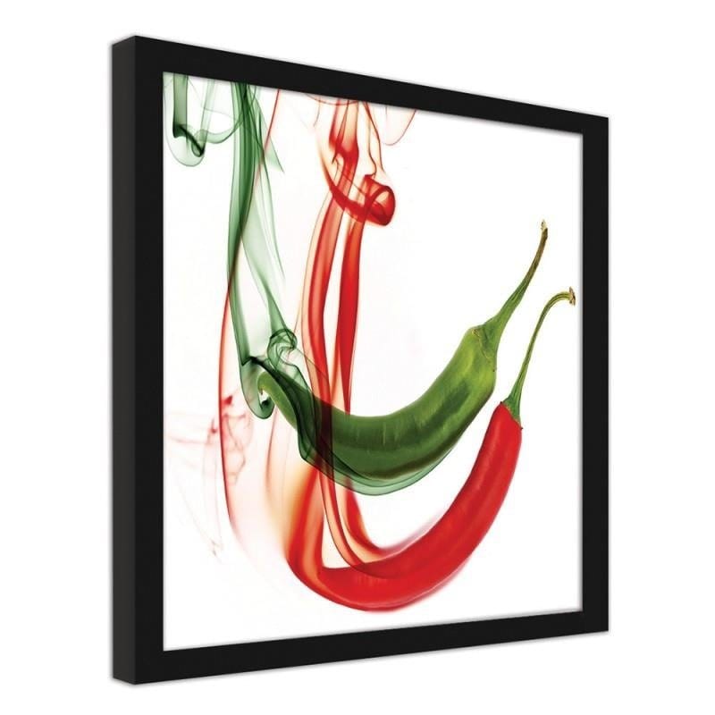 Glezna melnā rāmī - Abstract chili peppers  Home Trends