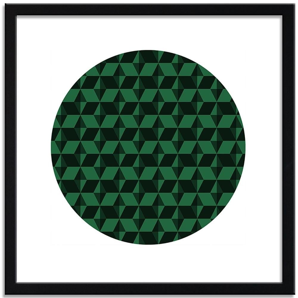Glezna melnā rāmī - Abstract Circle 1  Home Trends