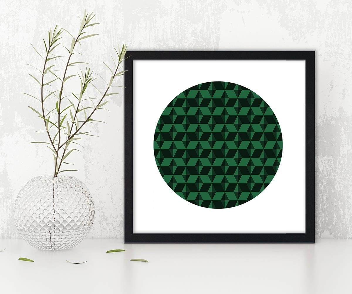 Glezna melnā rāmī - Abstract Circle 1  Home Trends